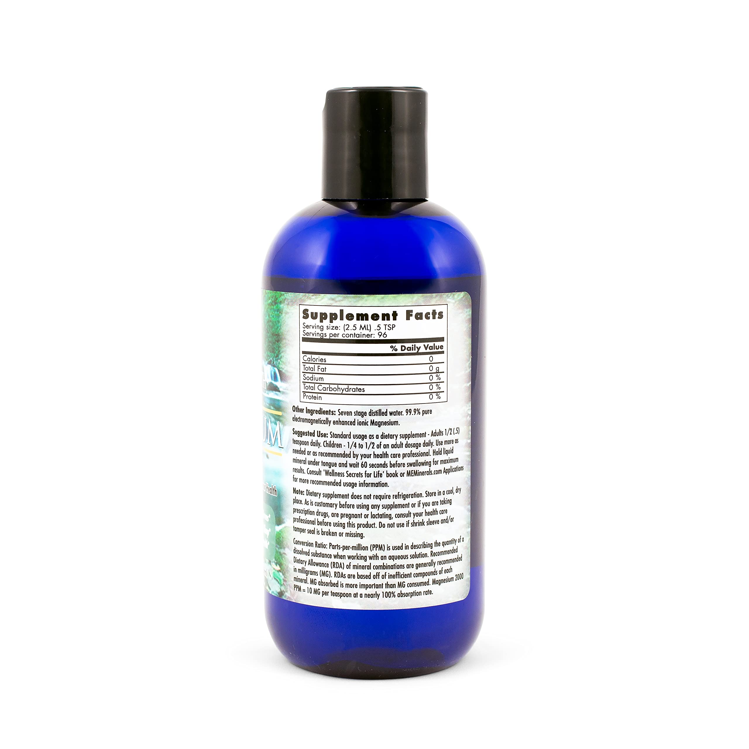 Mother Earth Minerals Ionic Liquid Magnesium 227g bottle side view