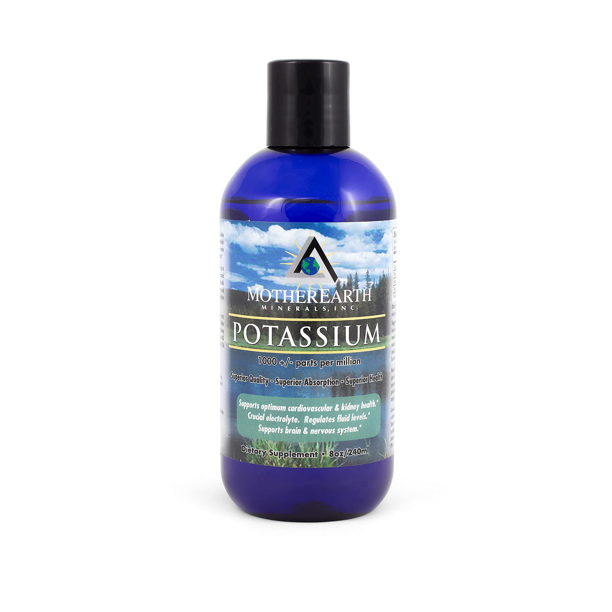 Mother Earth Minerals Liquid Potassium 8 oz front view