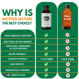 Mother Nature Organics Black Seed Oil 454g with salad dressing