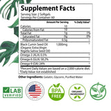 Mother Nature Organics Black Seed Oil Softgels 1000mg back label