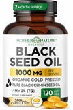 Mother Nature Organics Black Seed Oil Softgels 1000mg front view