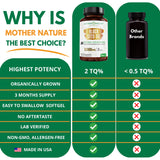 Mother Nature Organics Black Seed Oil Softgels packaging details