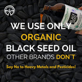 Mother Nature Organics Black Seed Oil with salad dressing