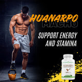 Mother Nature Organics Huanarpo Macho capsules with a measuring spoon
