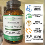 Mother Nature Organics NAC 600mg capsules in a health setting