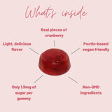 Mother Nutrient Cranberry Gummies 100 Count gummies on a table
