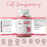 Mother Nutrient Cranberry Gummies 100 Count with fresh cranberries