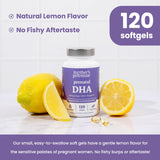 Mother's Promise DHA soft gels back view with ingredient details
