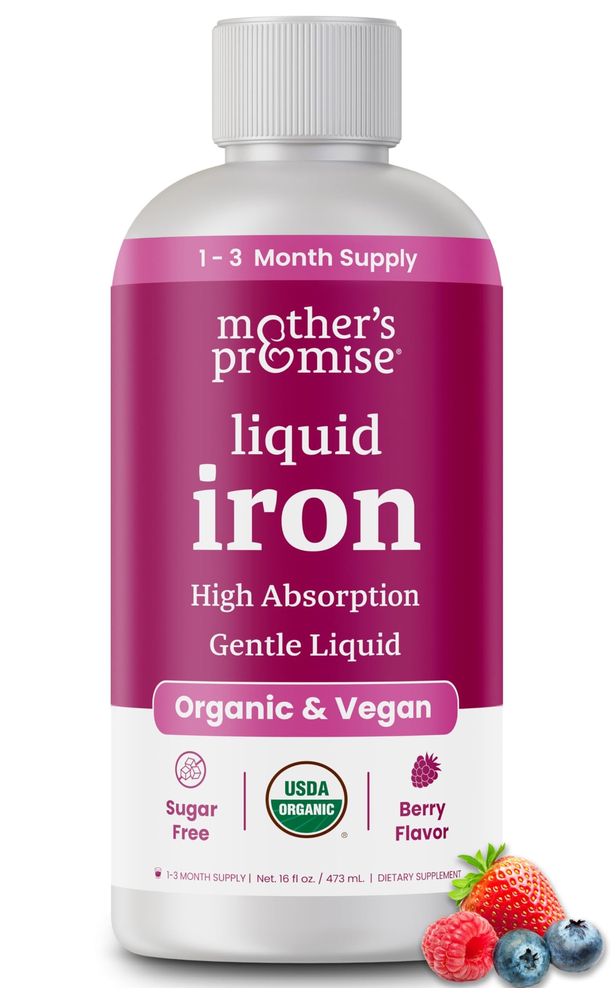 Mother's Promise Liquid Iron Supplement 572g front view