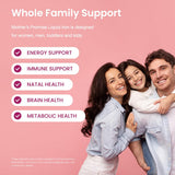 Mother's Promise Liquid Iron Supplement side view with label