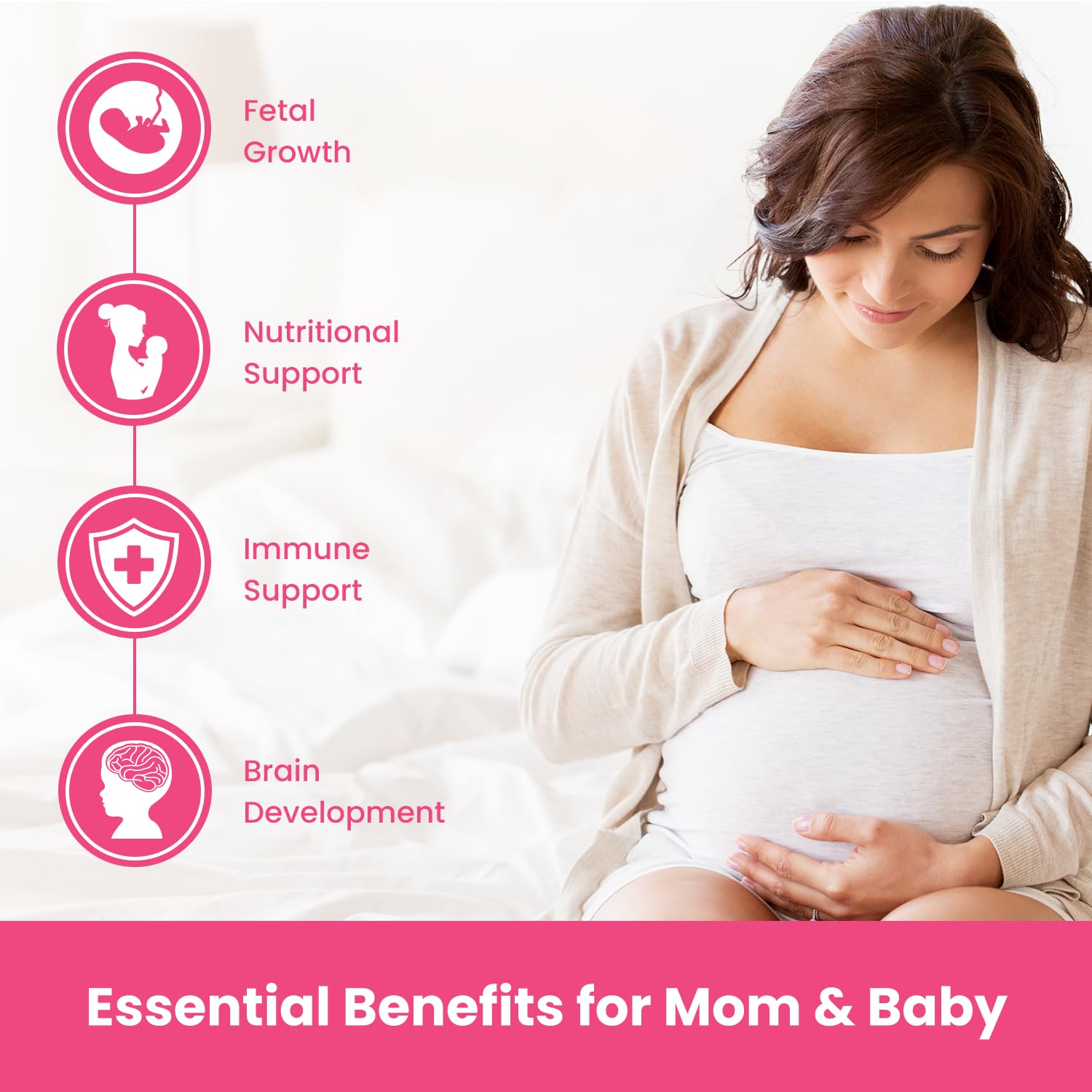 Mother's Promise Prenatal Multivitamin Gummies with Citrus and Raspberry Lemonade flavour