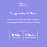 Mother's Promise Prenatal Probiotics 30 Billion CFU bottle side view