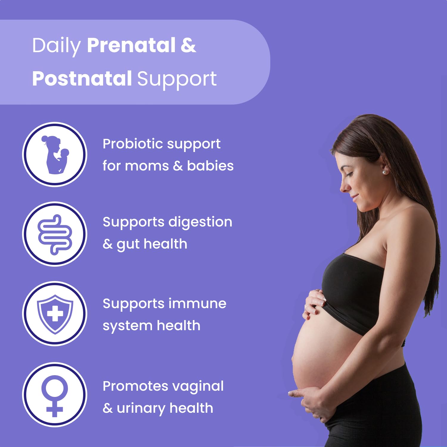Mother's Promise Prenatal Probiotics 30 Billion CFU bottle with label