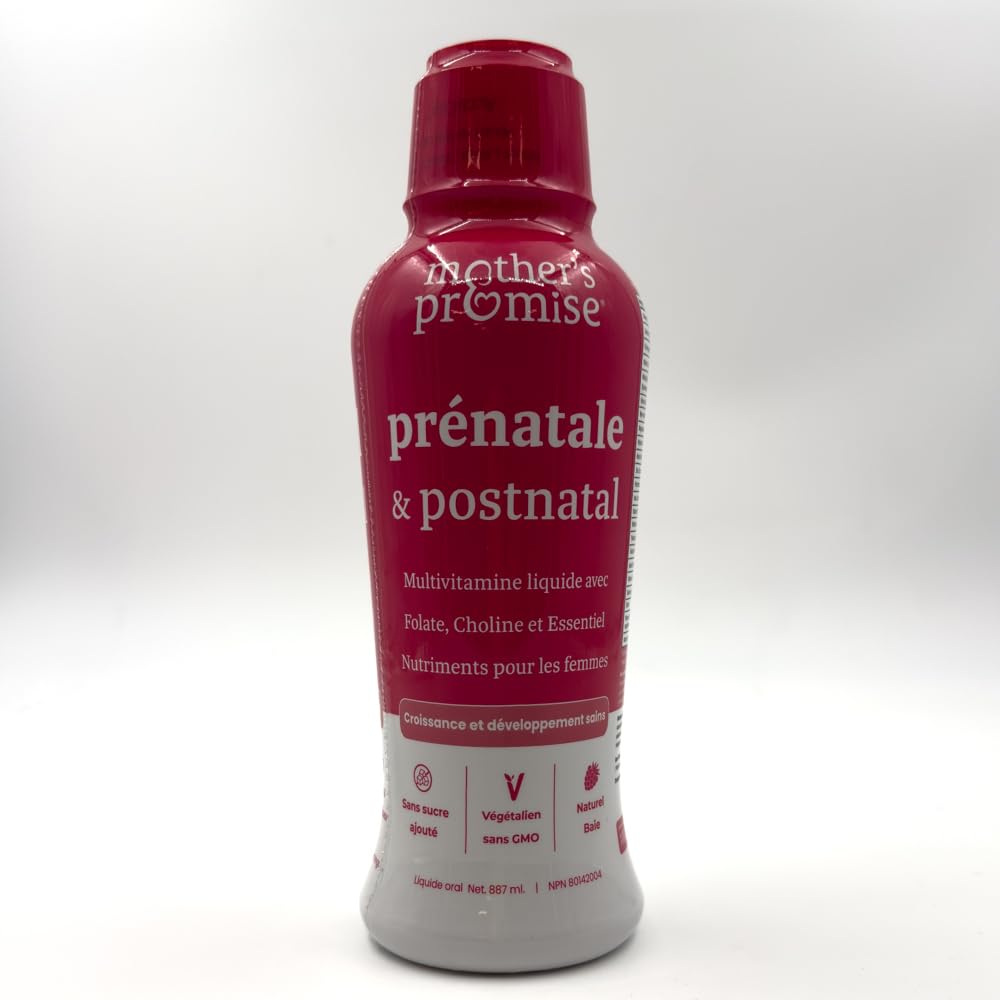 Mother's Promise Prenatal Vitamins Liquid 1021g back view