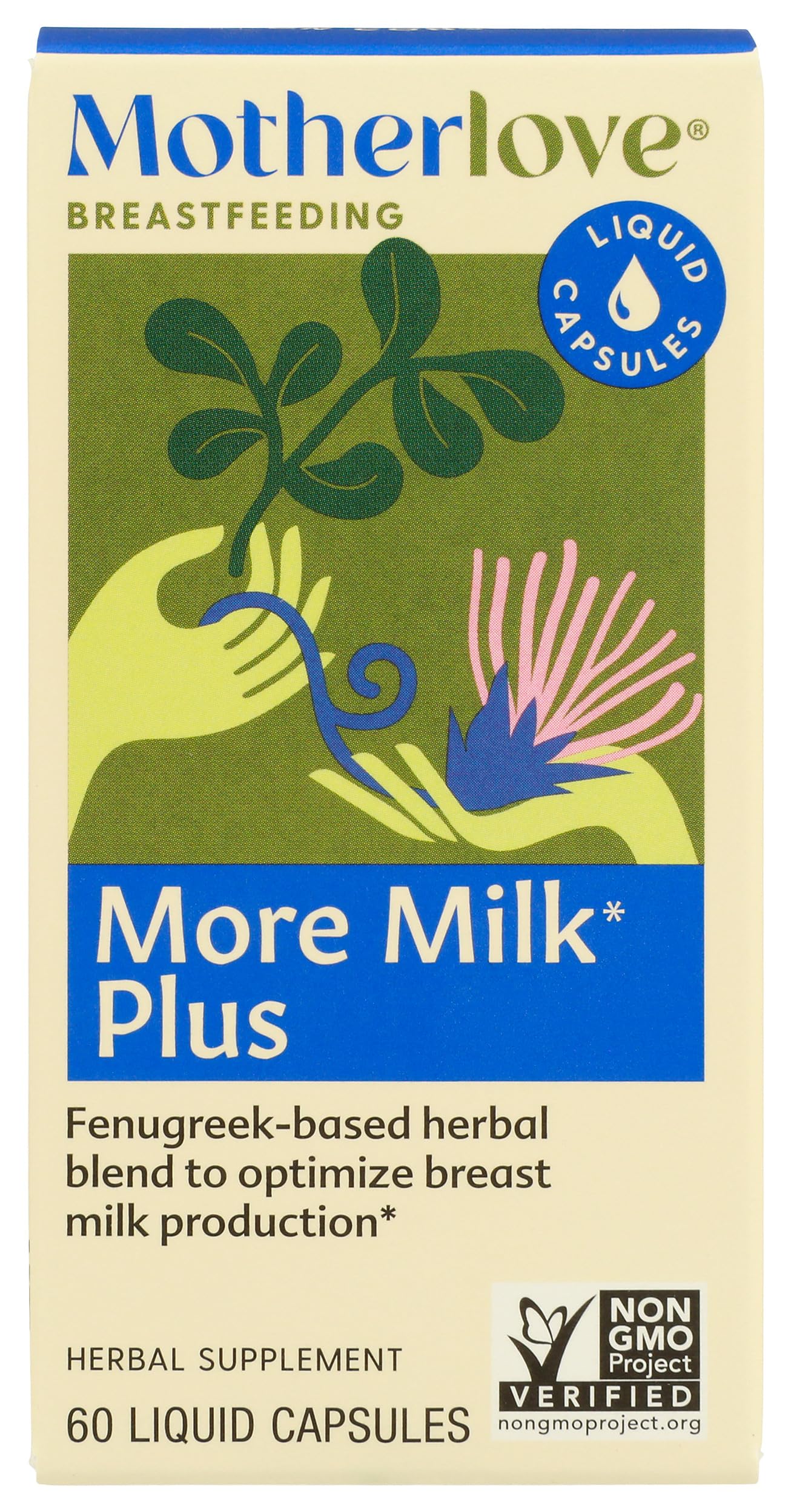 Motherlove More Milk Plus Lactation Supplement 60 Capsules with herbs