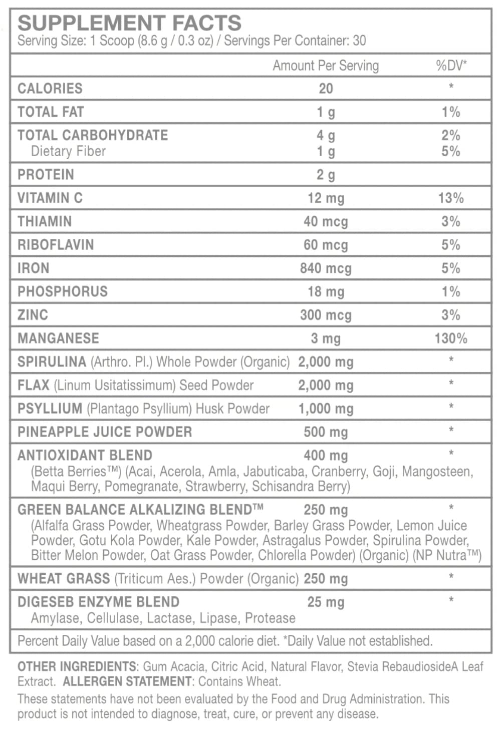 Motiv-8 Superfood Greens Powder 318g packaging