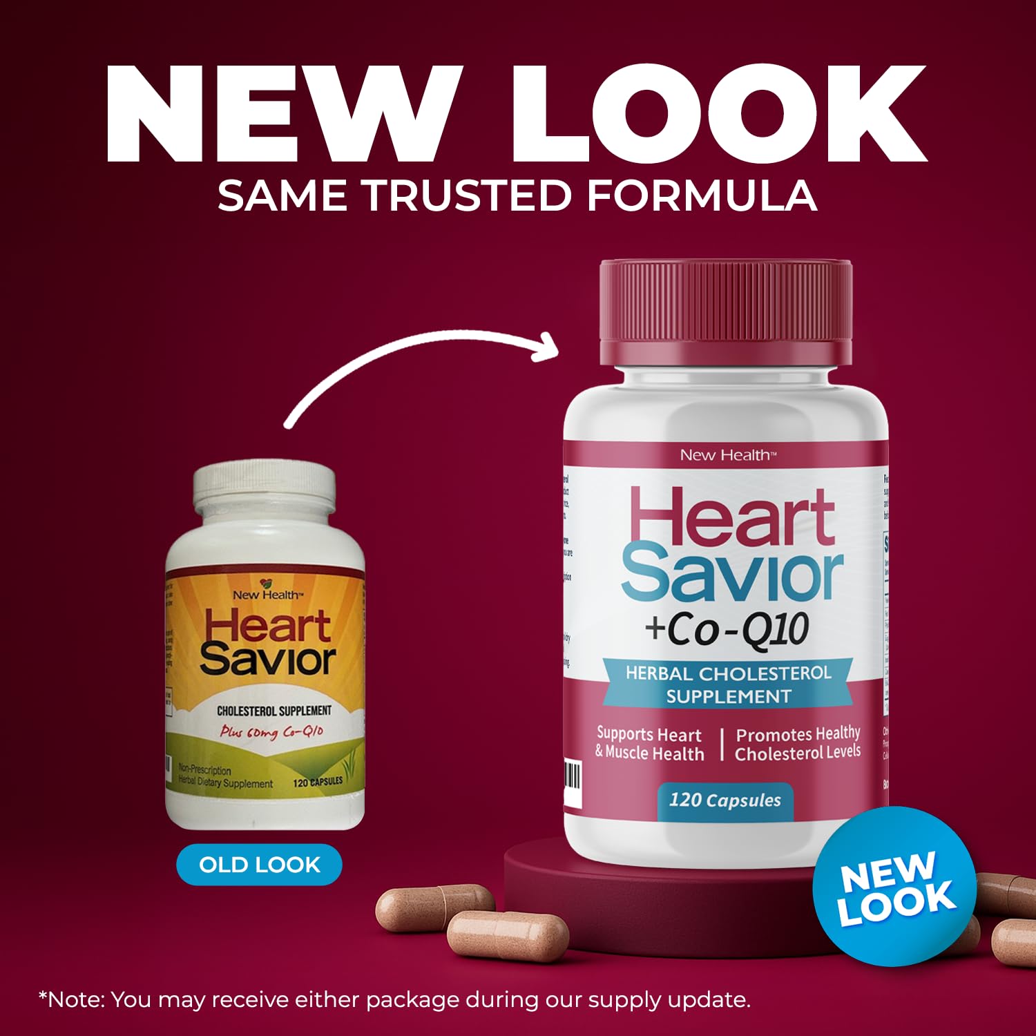 Mountain Health HeartSavior CoQ10 Supplement side view