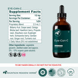 Mountain Meadow Herbs Eye-Can-C liquid supplement ingredients list