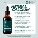 Mountain Meadow Herbs Herbal Calcium Liquid Supplement 4 oz bottle back view