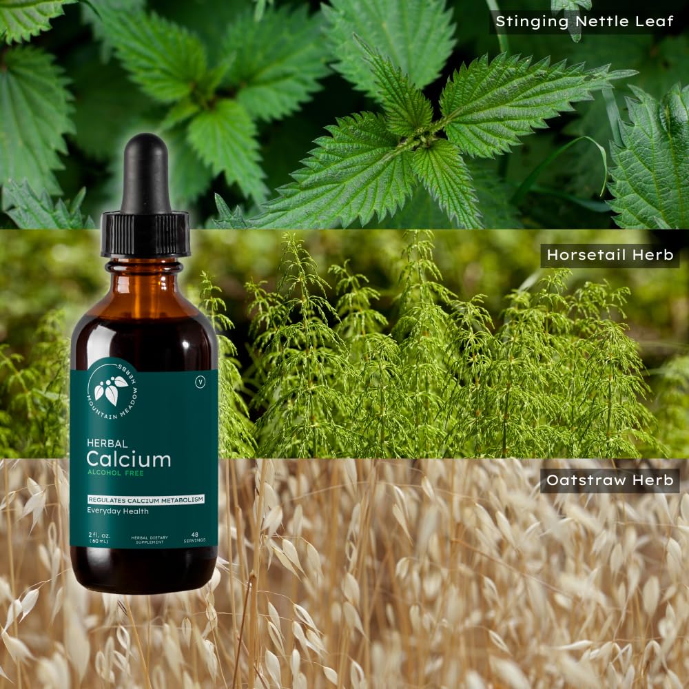Mountain Meadow Herbs Herbal Calcium Liquid Supplement 4 oz bottle with natural herbs