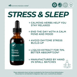 Mountain Meadow Herbs Stress & Sleep Liquid Herbal Supplement 2 oz back view