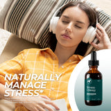 Mountain Meadow Herbs Stress & Sleep Liquid Herbal Supplement 2 oz side view