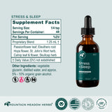 Mountain Meadow Herbs Stress & Sleep Liquid Herbal Supplement 2 oz with dropper
