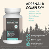 Mountain Peak Nutritionals Adrenal B Complex bottle side view