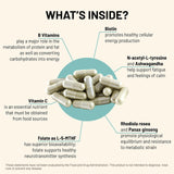 Mountain Peak Nutritionals Adrenal B Complex veggie capsules close-up