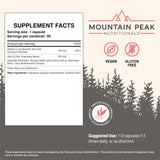 Mountain Peak Nutritionals Aller G Plus capsules in a hand