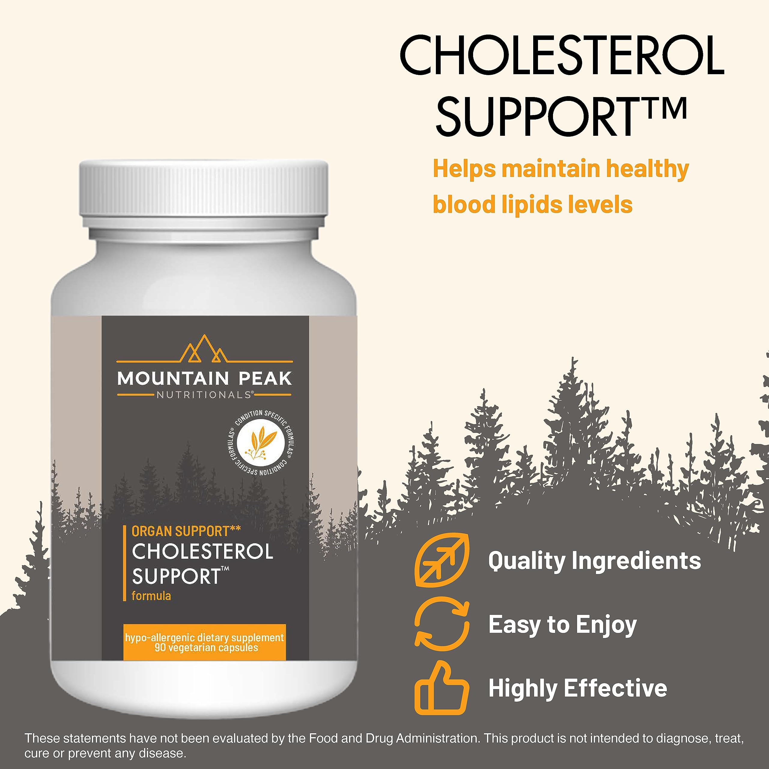 Mountain Peak Nutritionals Cholesterol Support Supplement side view