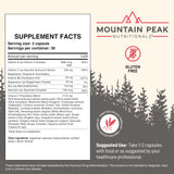 Mountain Peak Nutritionals daily wellness-T Support Supplement ingredients list