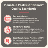 Mountain Peak Nutritionals daily wellness-T Support Supplement with water and food