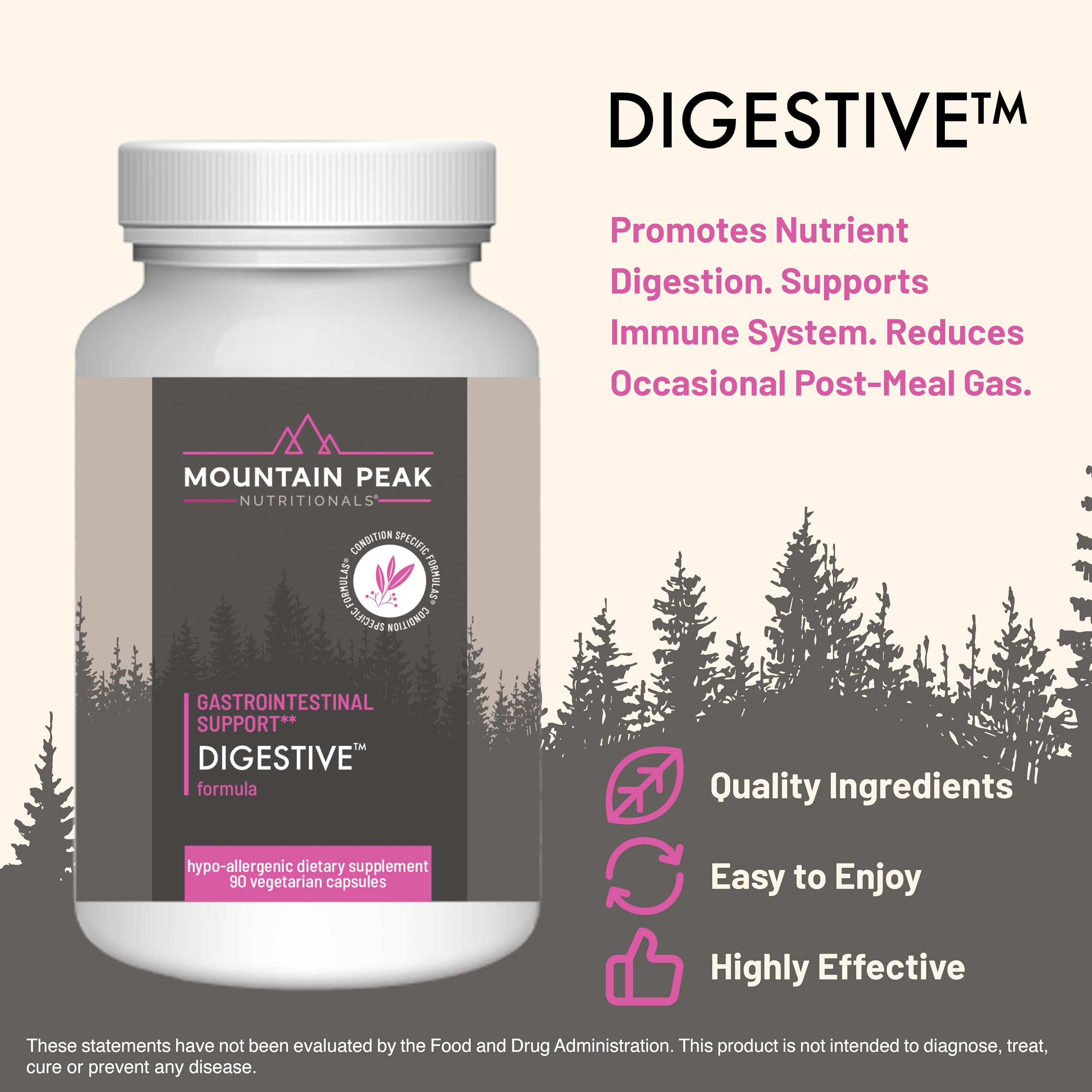 Mountain Peak Nutritionals Multi-Enzymes 82g side view