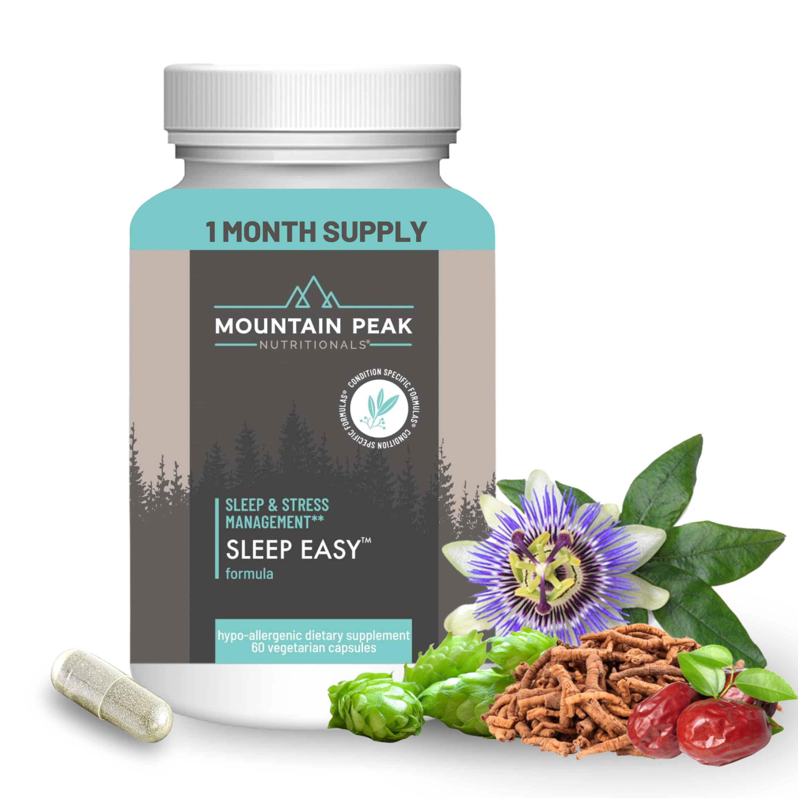 Mountain Peak Nutritionals Sleep Easy capsules front view