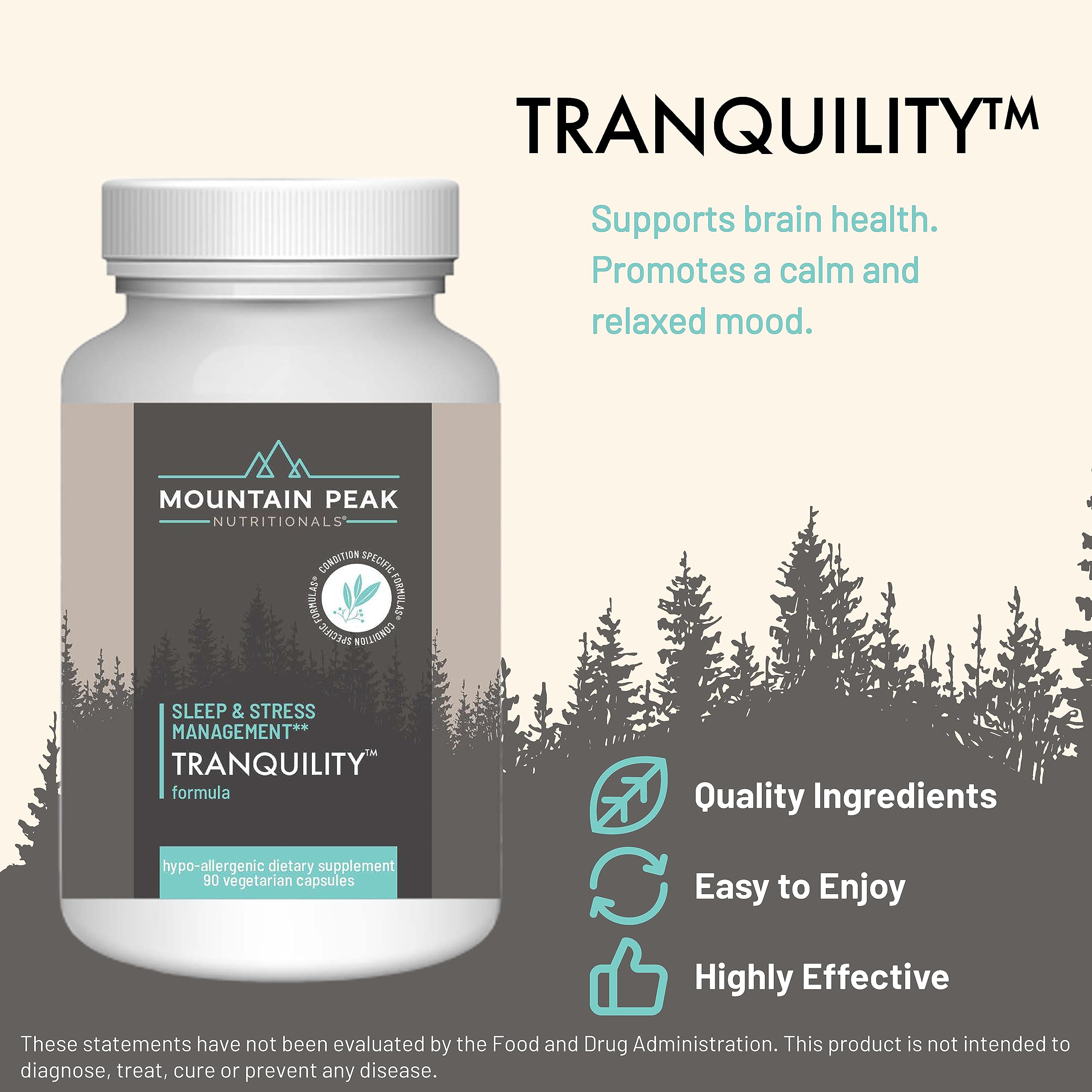 Mountain Peak Nutritionals Tranquility Sleep Supplement side view