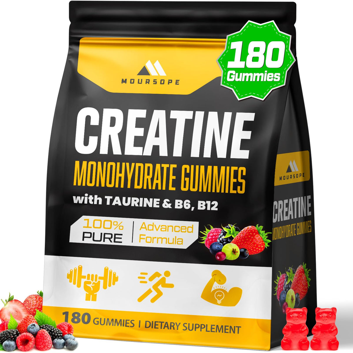 Moursope Creatine Monohydrate Gummies 5000mg front view