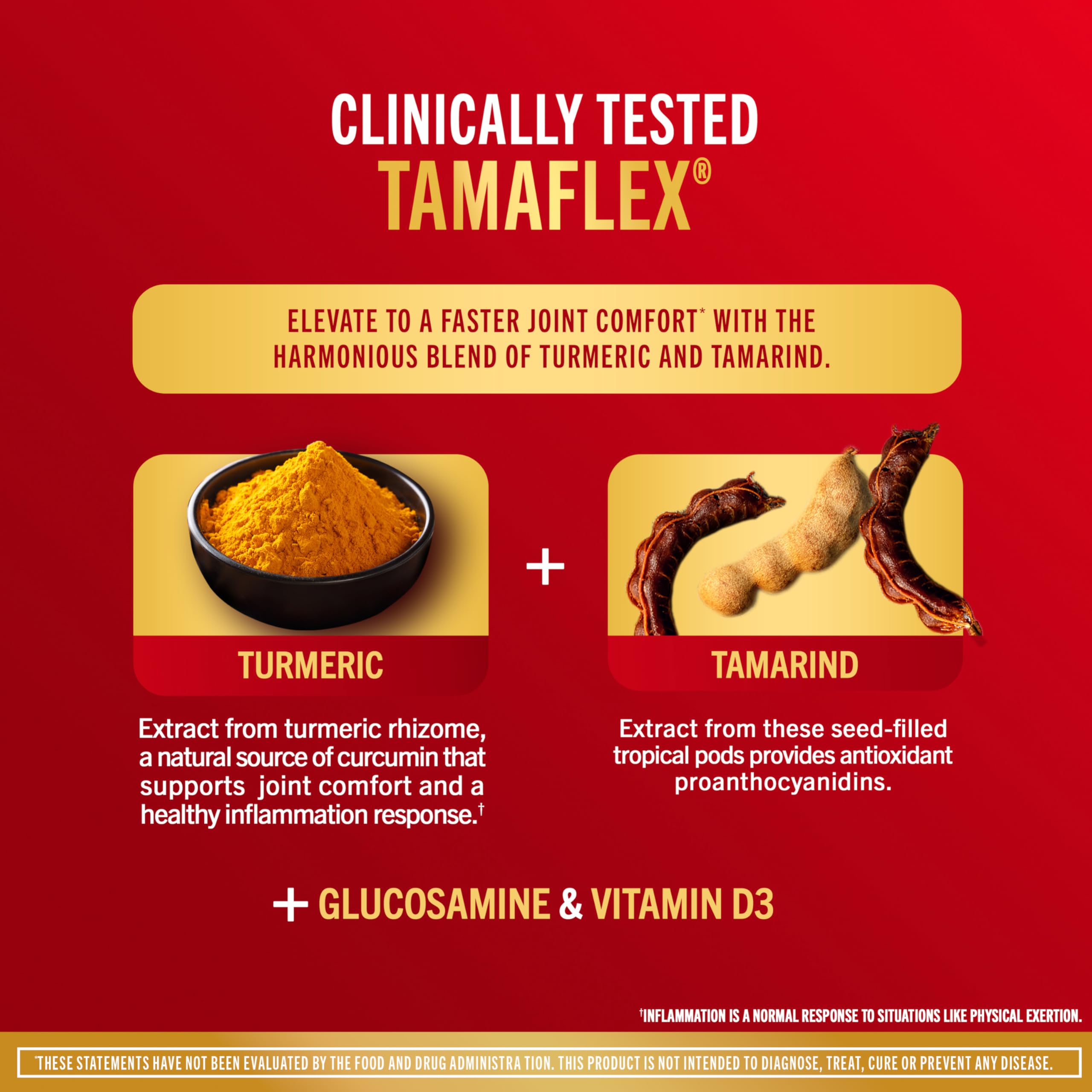 Move Free TamaFlex Turmeric Joint Support Supplement capsules on a wooden surface