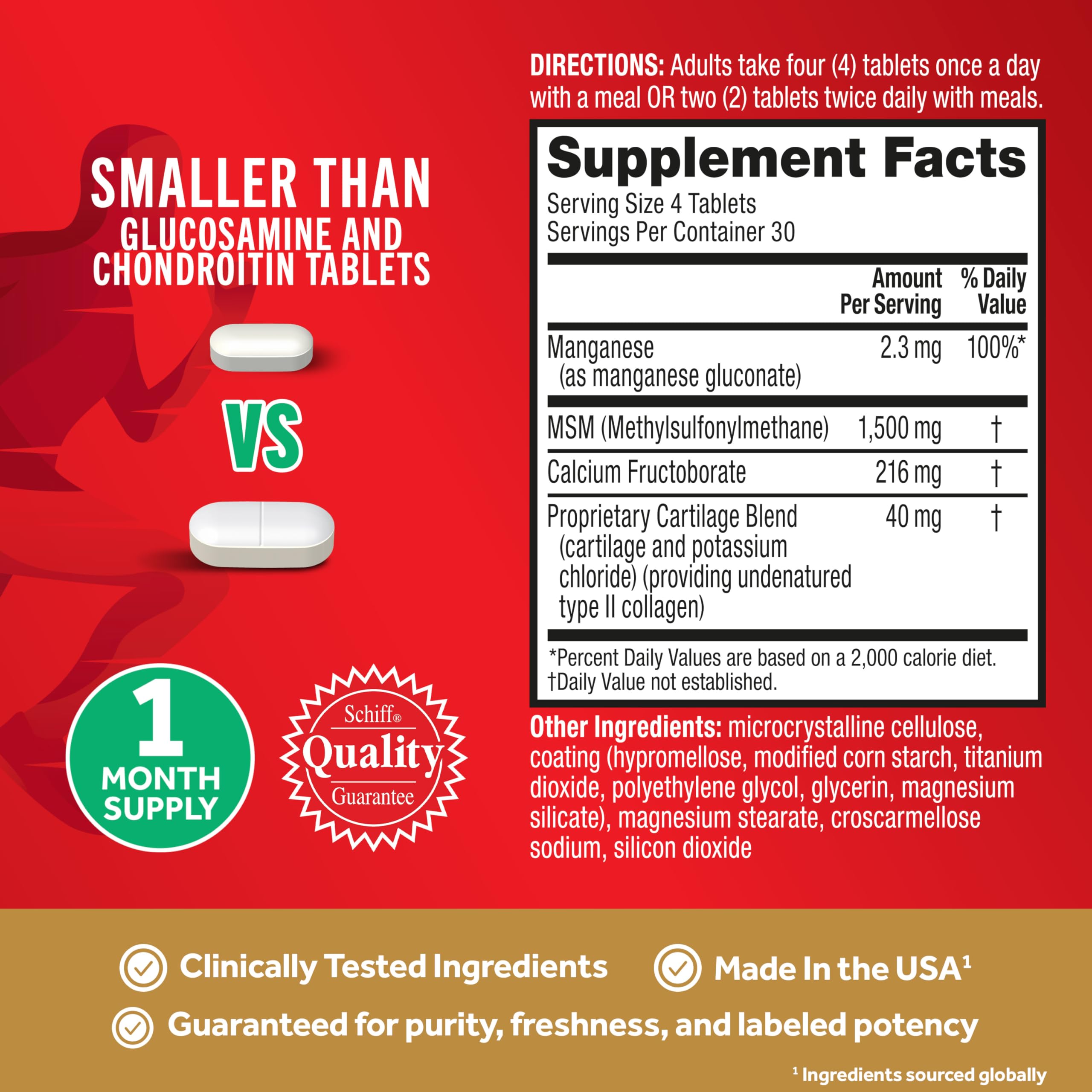 Move Free Ultra Pro 4in1 Joint Support Supplement tablets on a surface