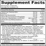 MoxyVites B-Complex Vitamins 132g back view
