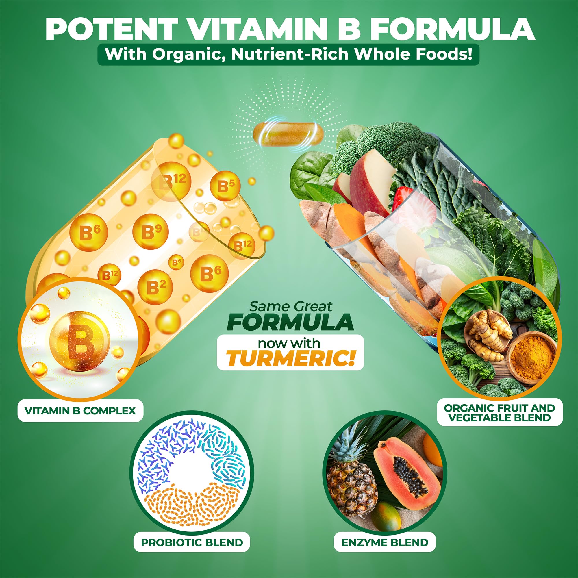 MoxyVites B-Complex Vitamins 132g organic ingredients