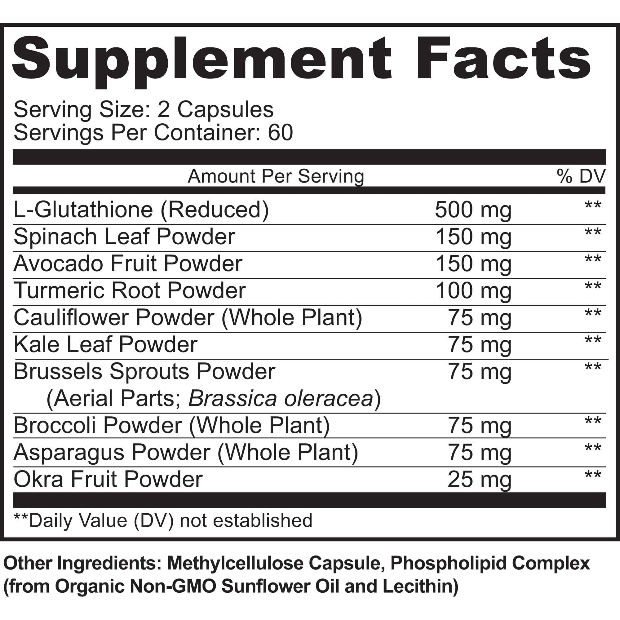 MoxyVites Liposomal Glutathione 500mg supplement side view