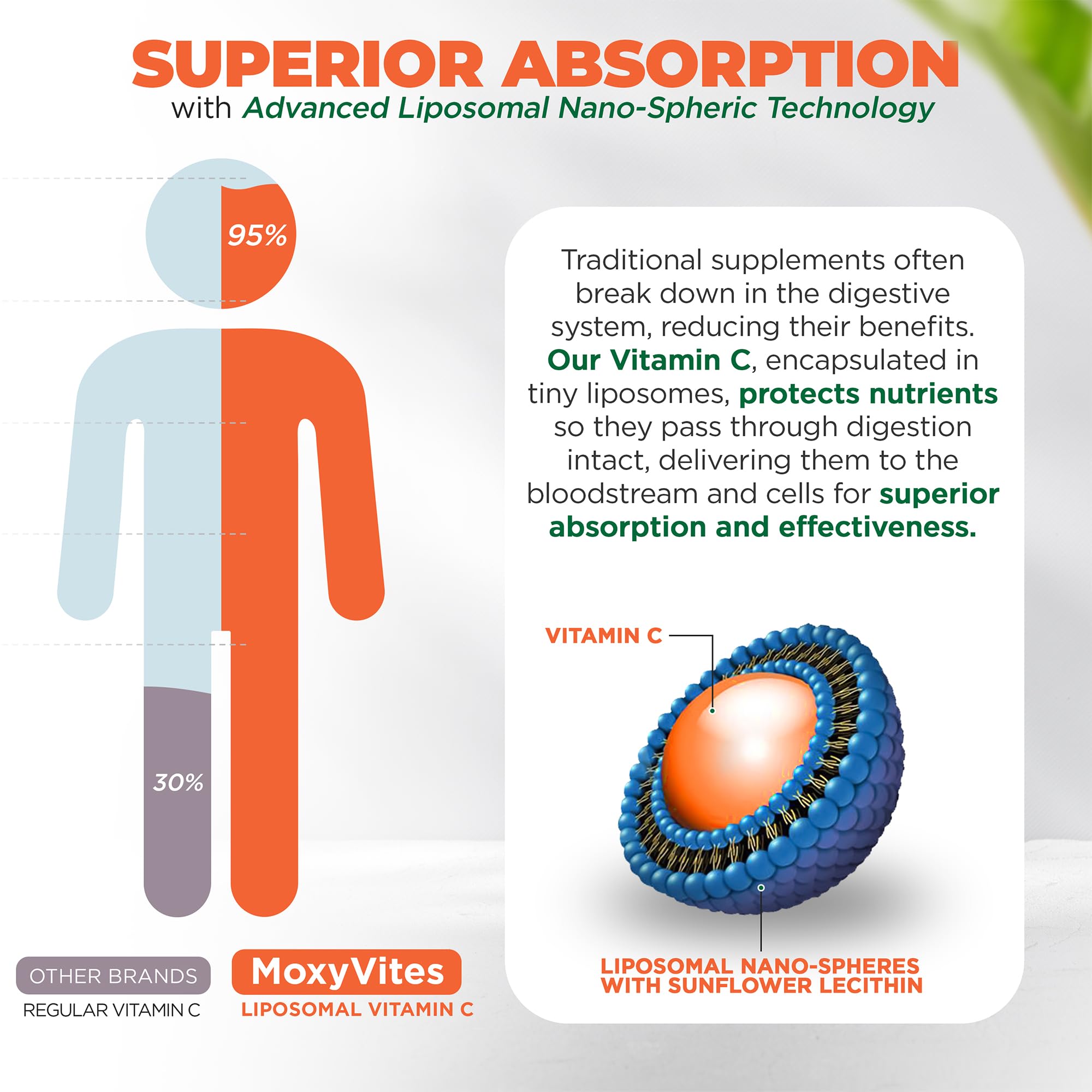 MoxyVites Liposomal Vitamin C bottle side view
