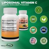 MoxyVites Liposomal Vitamin C capsules with organic berries