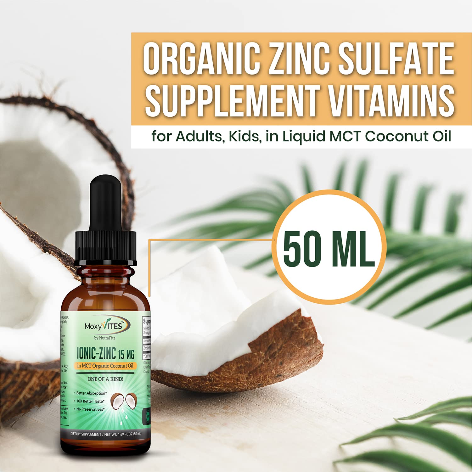 MoxyVites Liquid Zinc Supplement 132g packaging details