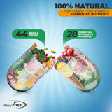 MoxyVites Men's Multivitamin bottle back view with usage instructions