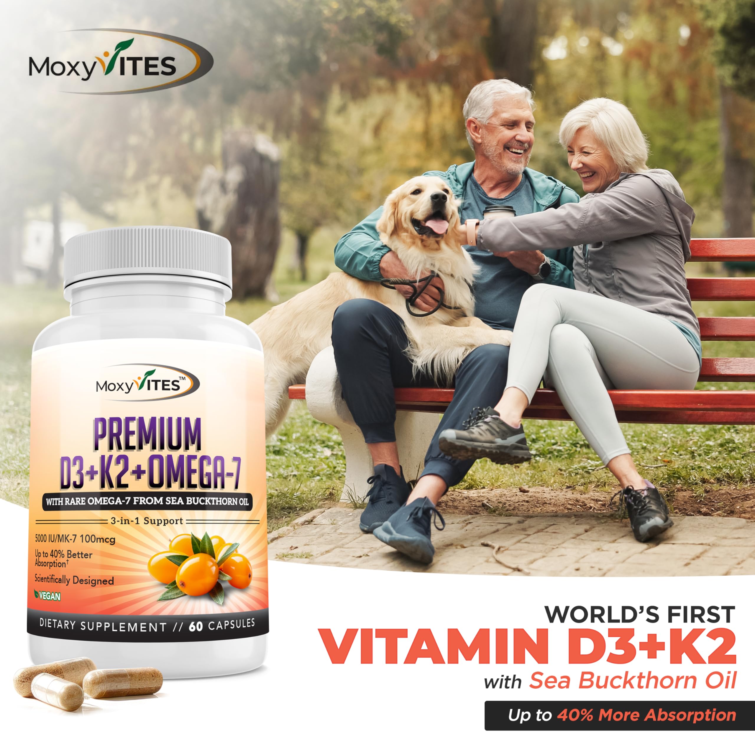 MoxyVites Vitamin D3 & K2 supplement packaging details
