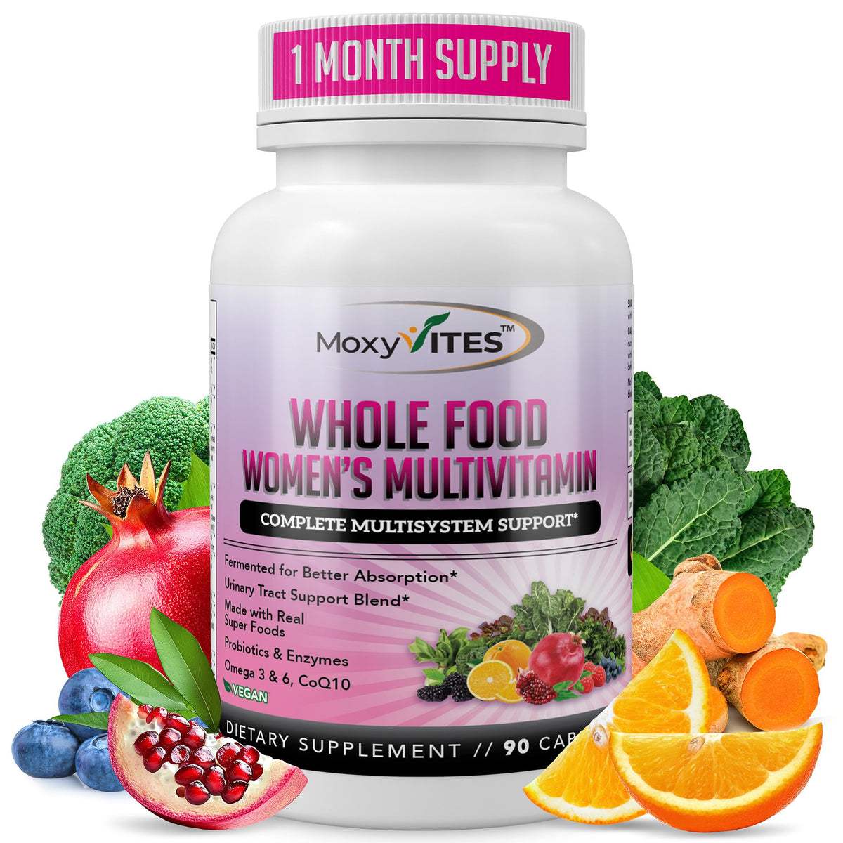 MoxyVites Women's Multivitamin Fermented 136g front view