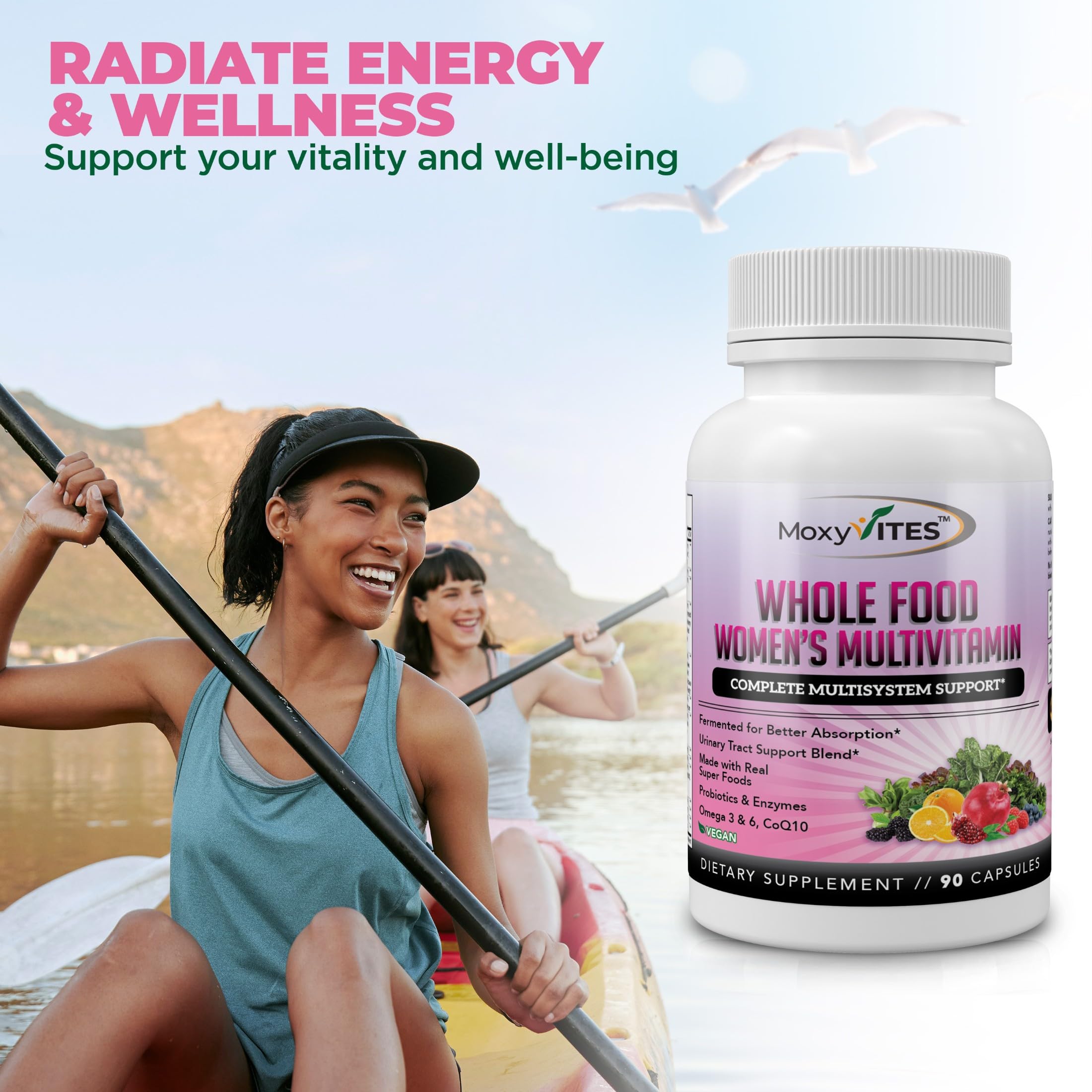MoxyVites Women's Multivitamin Fermented 136g lifestyle scene