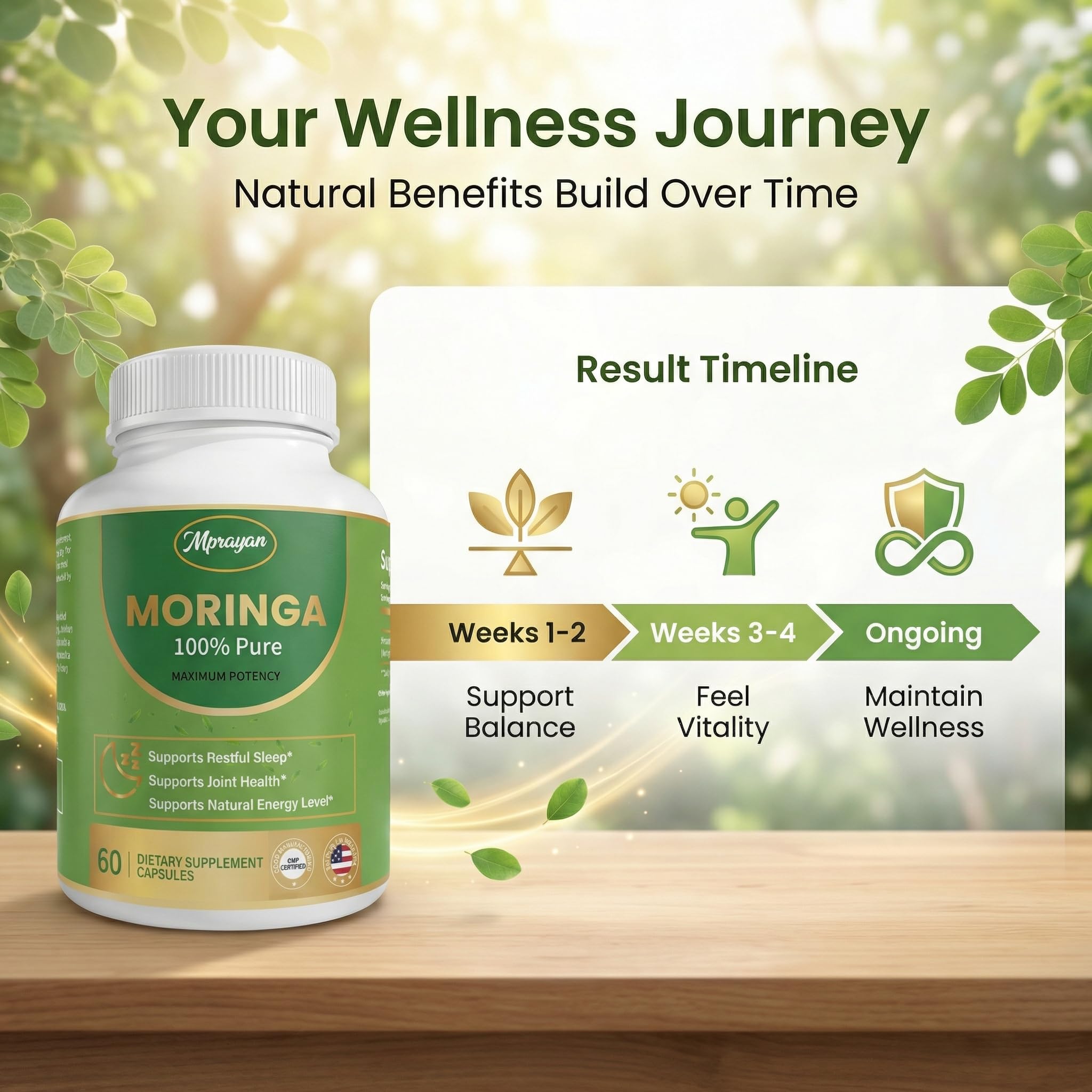 MPRAYAN Moringa Capsules 800mg nutritional information